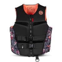 O'Brien Ladies Flex V-back Neoprene Vests CCGA Coral Floral 2026