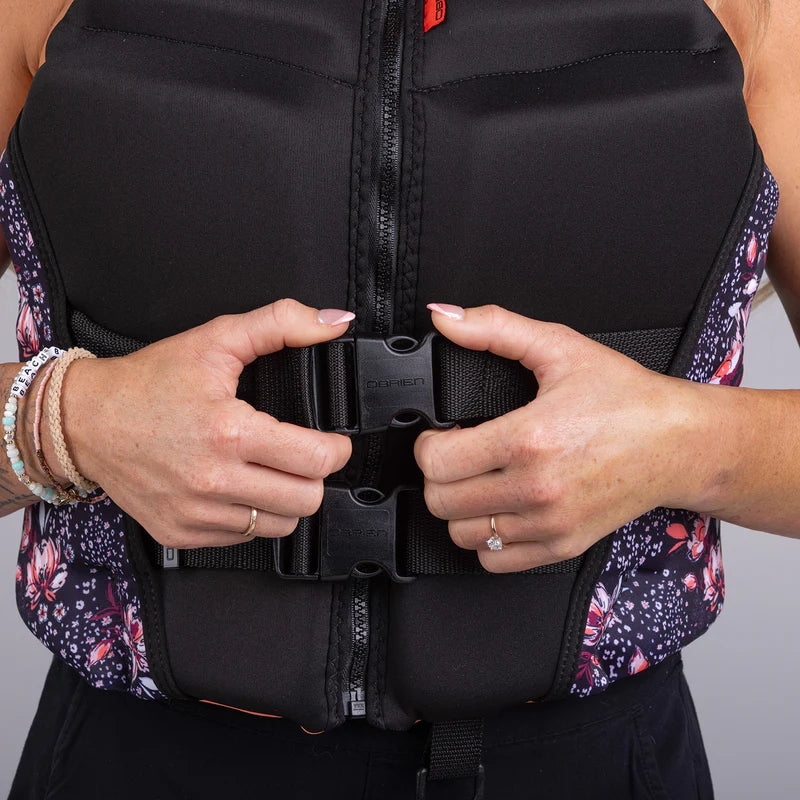 O'Brien Ladies Flex V-back Neoprene Vests CCGA Coral Floral 2026