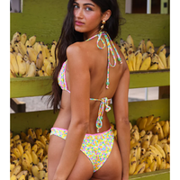 Decorative Panel Halter Bikini Top