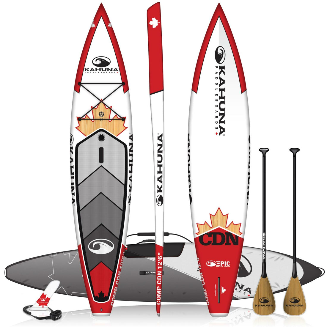 Kahuna Epic Comp Bamboo 12' 6" Touring Sup Package W/ Paddle, Bag And Leash (2026)