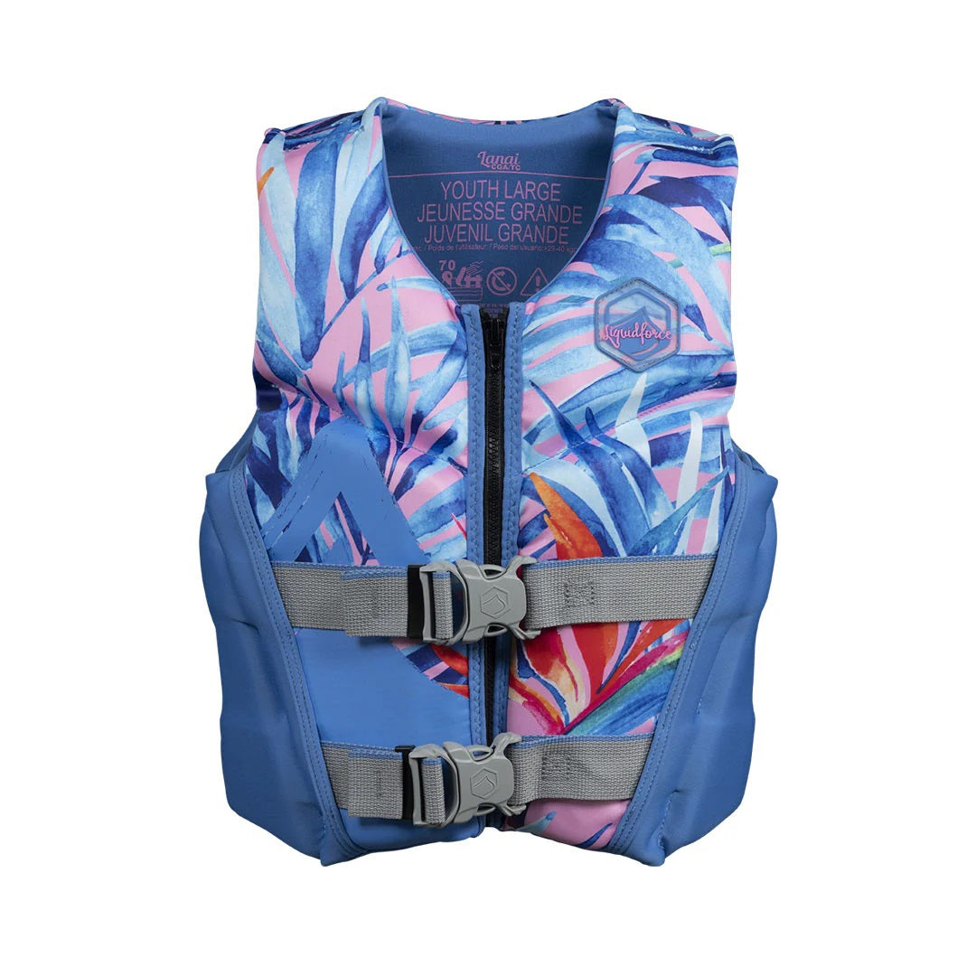 Liquid Force Lanai Neoprene Life Jacket Youth Small 55-75 Lbs CCGA