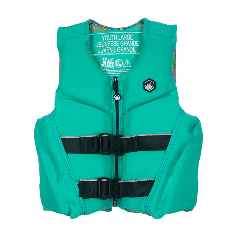 Liquid Force Lanai Neoprene Life Jacket Youth Large 64-88 Lbs CCGA 2026