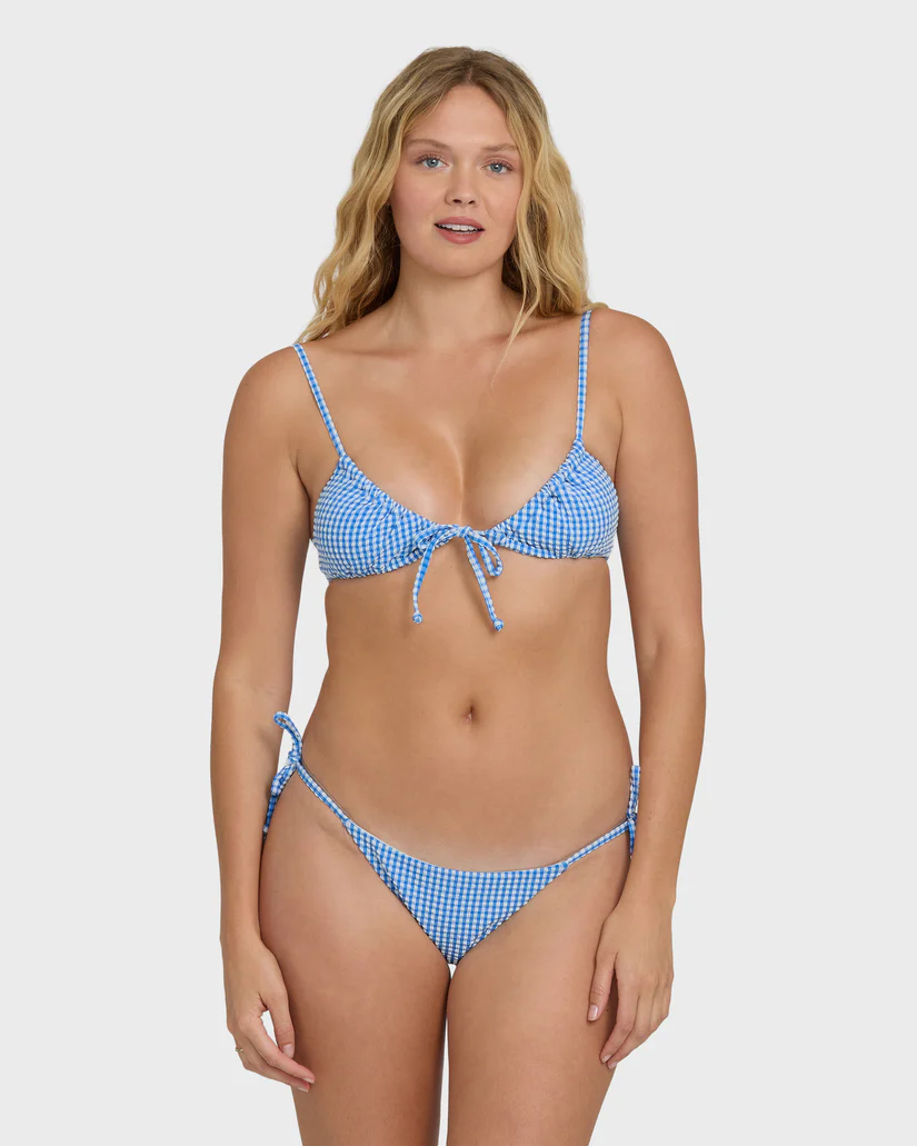 Mini Wave Check Tie Side Tanga
