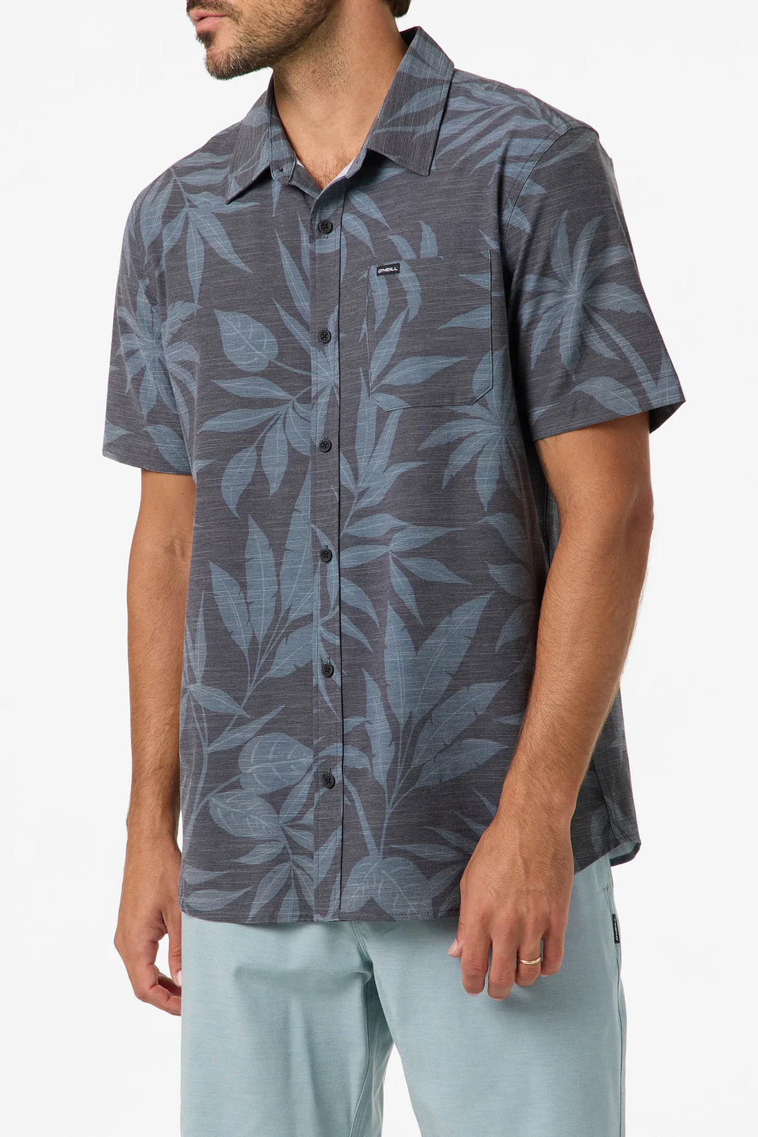 UPF Slub Relaxed Short Sleeve Woven Shirt