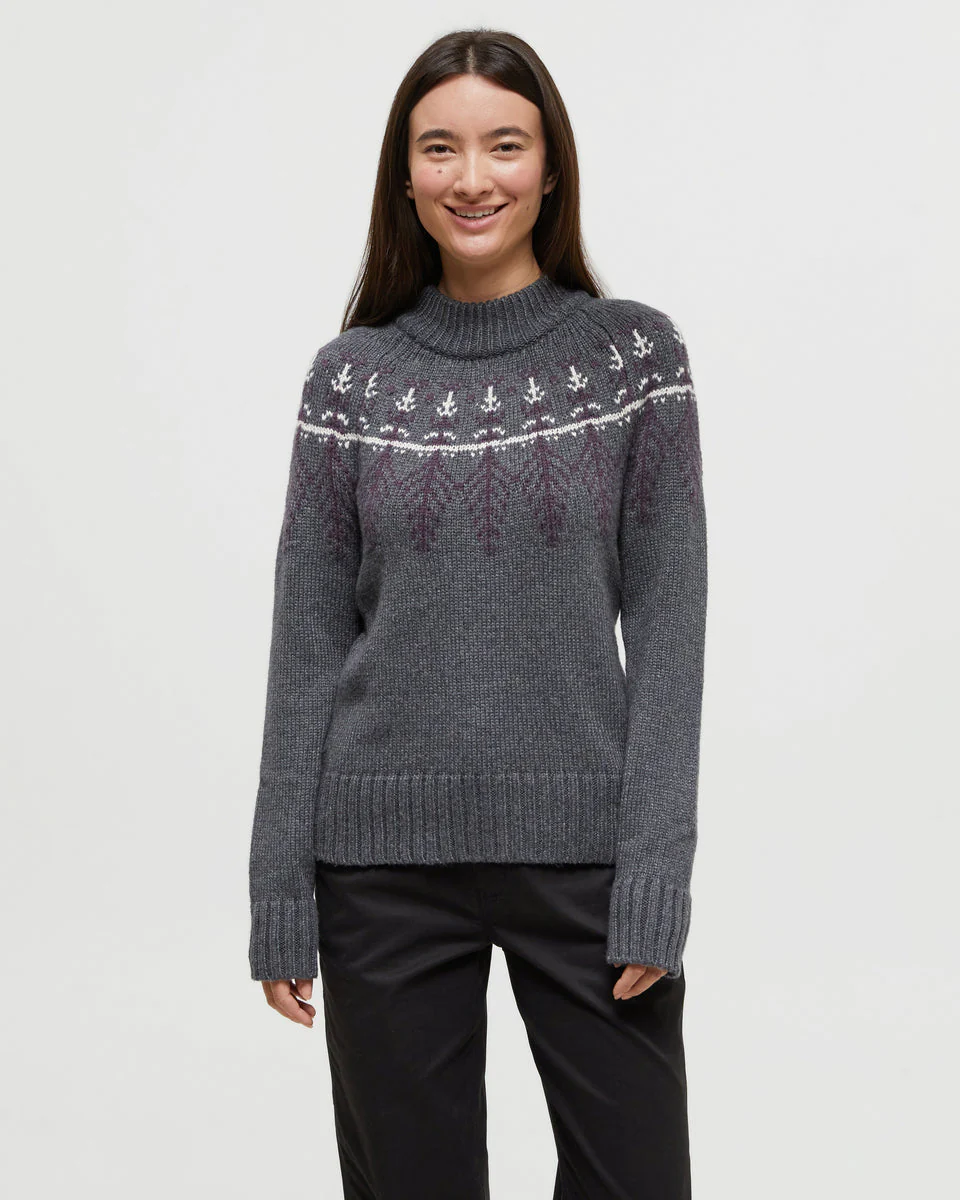 Women Highline Wool Intarsia Sweater