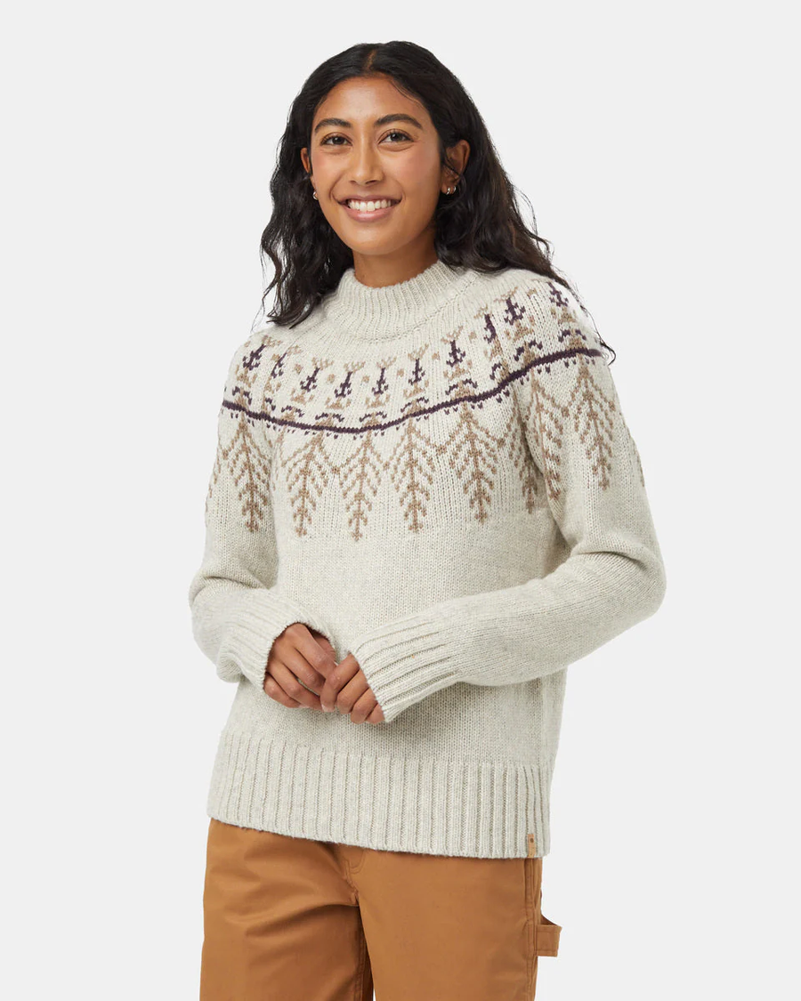 Women Highline Wool Intarsia Sweater