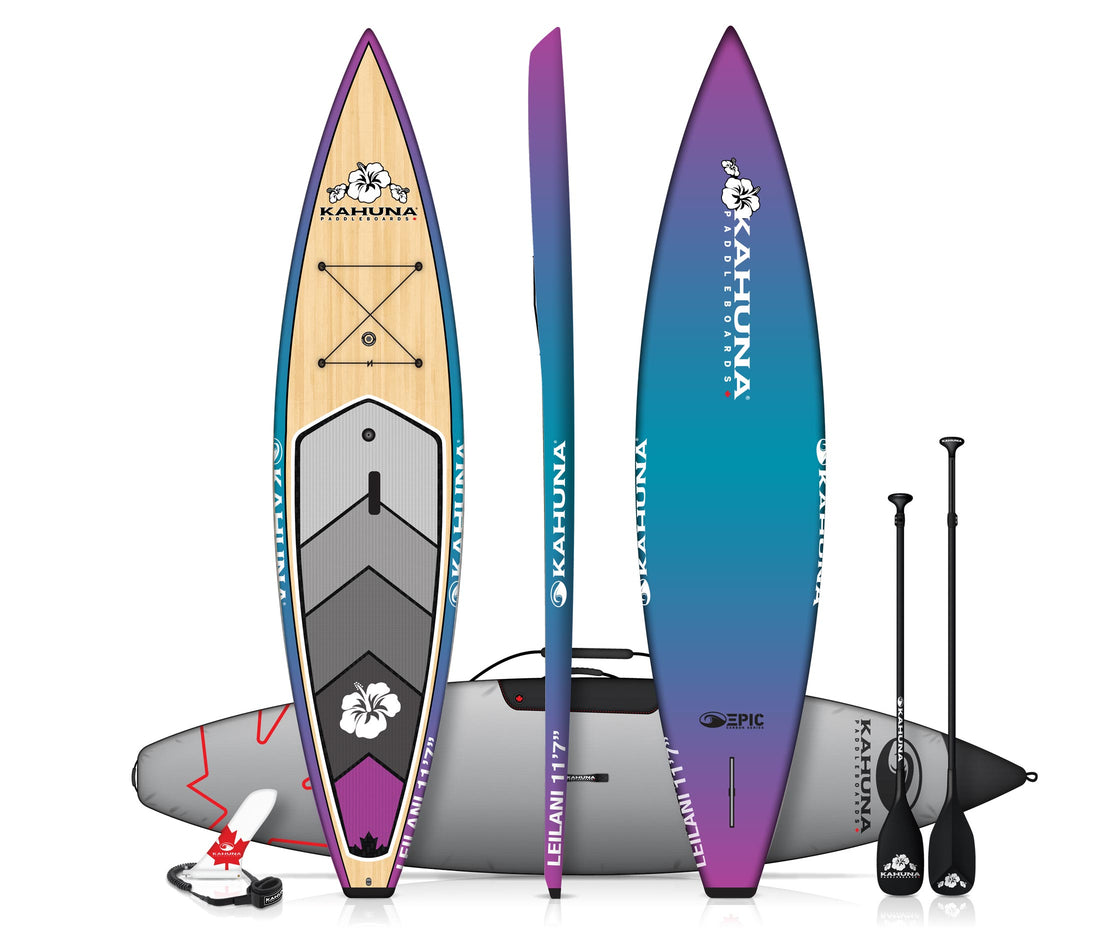 Kahuna Epic Leilani Bamboo Zen Graphic 11'7" Touring Sup Package W/ Paddle, Bag and Leash 2023