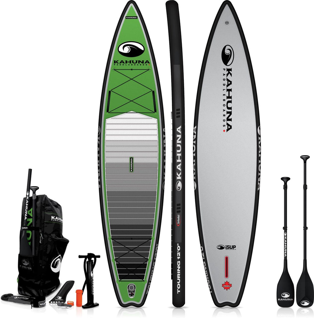 Kahuna 12' iSUP Touring Inflatible Sup W/Carbon Paddle + Bag + Pump 2024