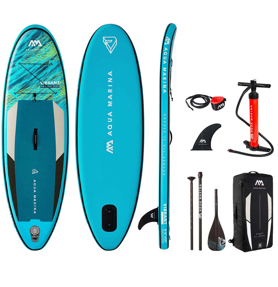 Aqua Marina Vibrant Youth 8' Isup W/ Paddle and Leash